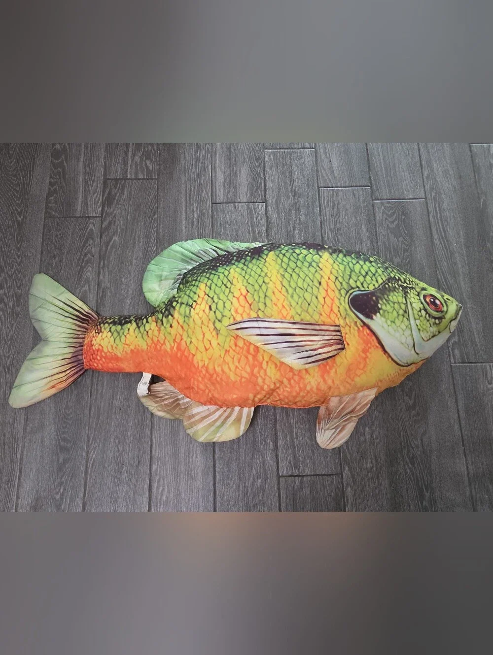 Tree House Kids Plush Fish Pillow Toy - Green and Orange Decorative Pillow 45